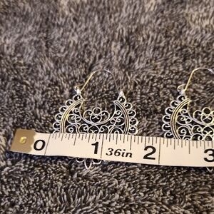 Silver Dangle Filigree Earrings